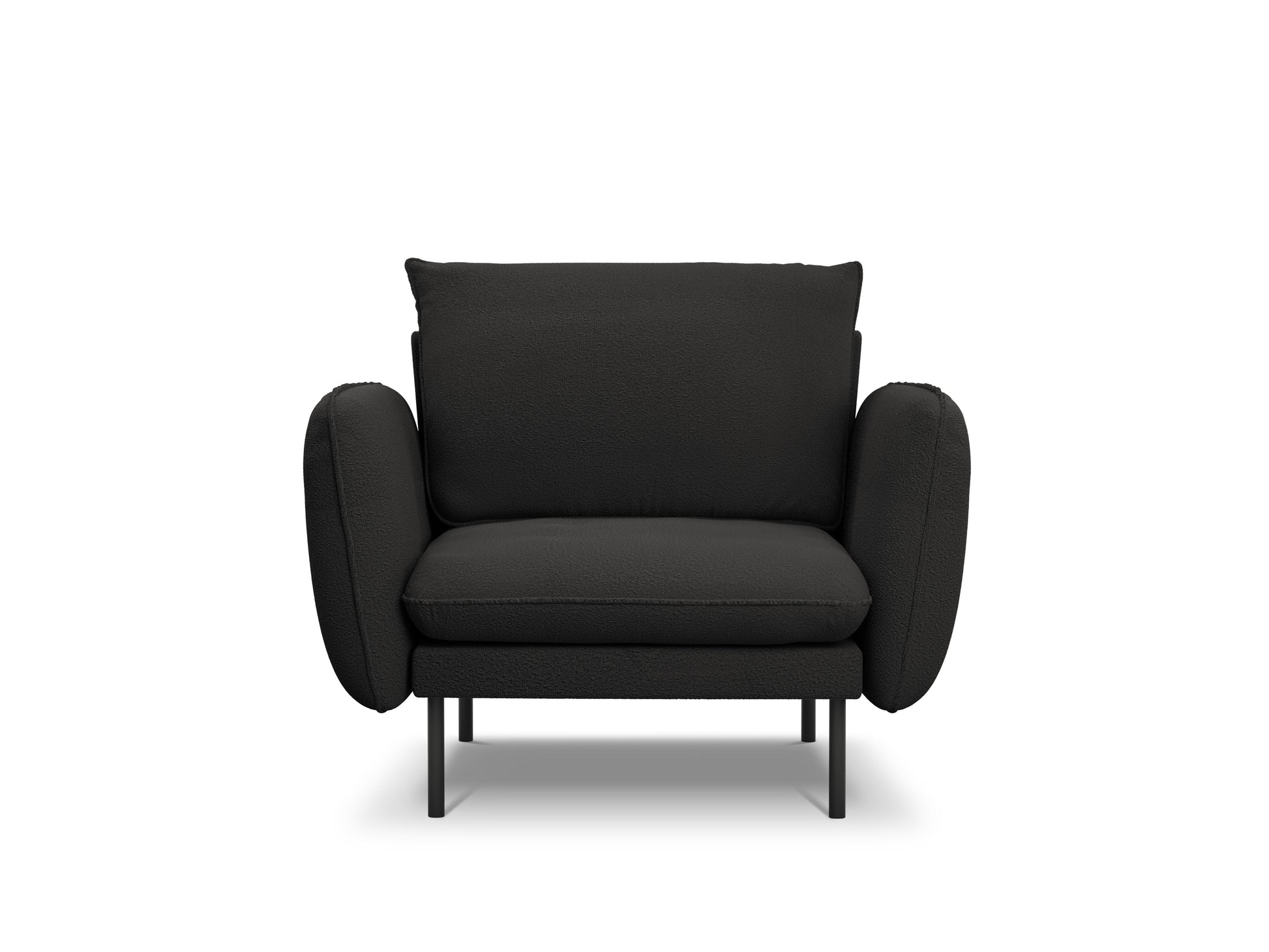 Atzveltnes krēsls Cosmopolitan Design Vienna bukle 97x94x95 cm melns - N1 Home