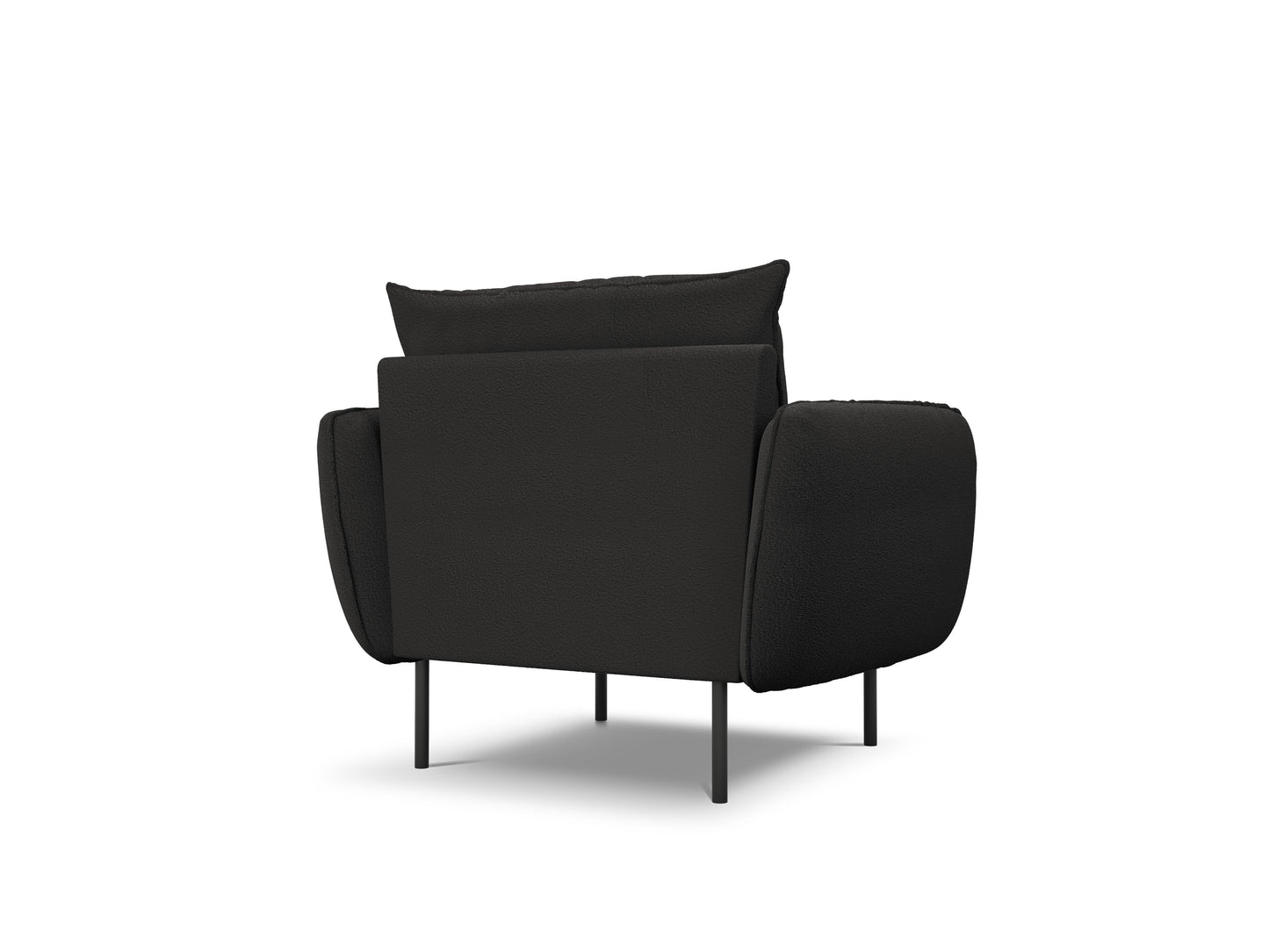 Atzveltnes krēsls Cosmopolitan Design Vienna bukle 97x94x95 cm melns - N1 Home
