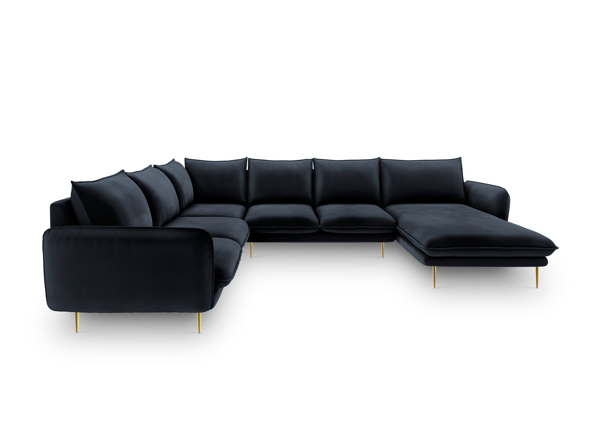 Dīvāns Cosmopolitan Design Vienna samta 330x235x95 cm graffīts zils - N1 Home