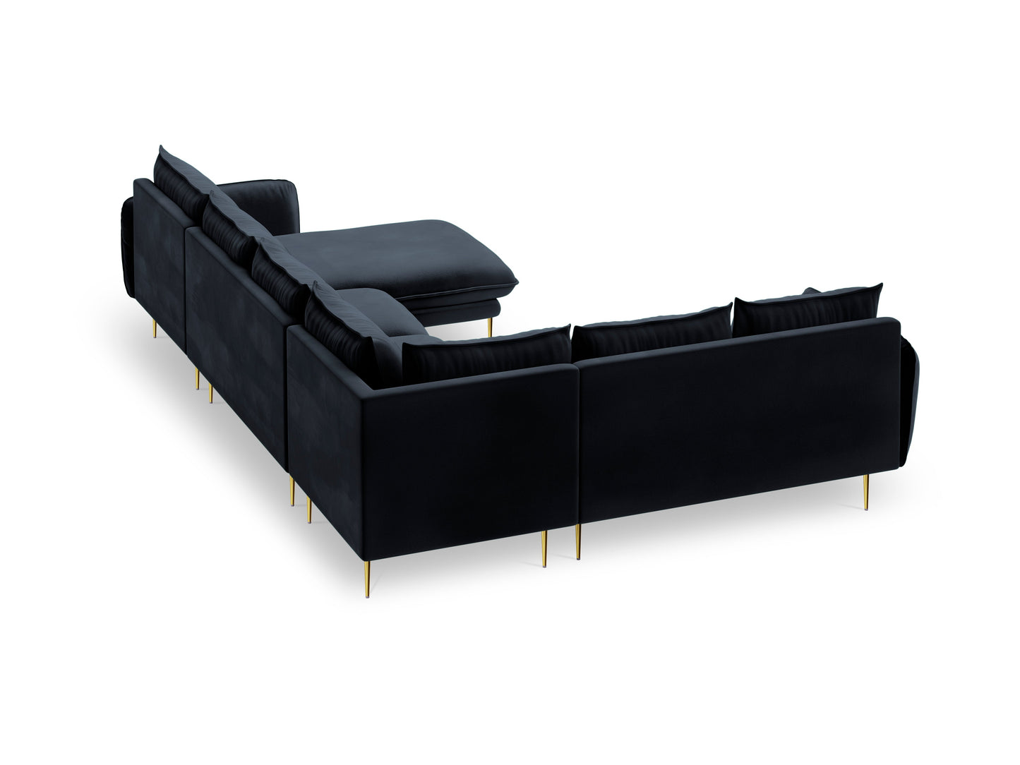 Dīvāns Cosmopolitan Design Vienna samta 330x235x95 cm graffīts zils - N1 Home