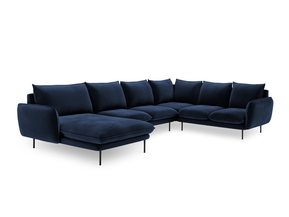 Dīvāns Cosmopolitan Design Vienna samta 330x235x95 cm tumši zils - N1 Home
