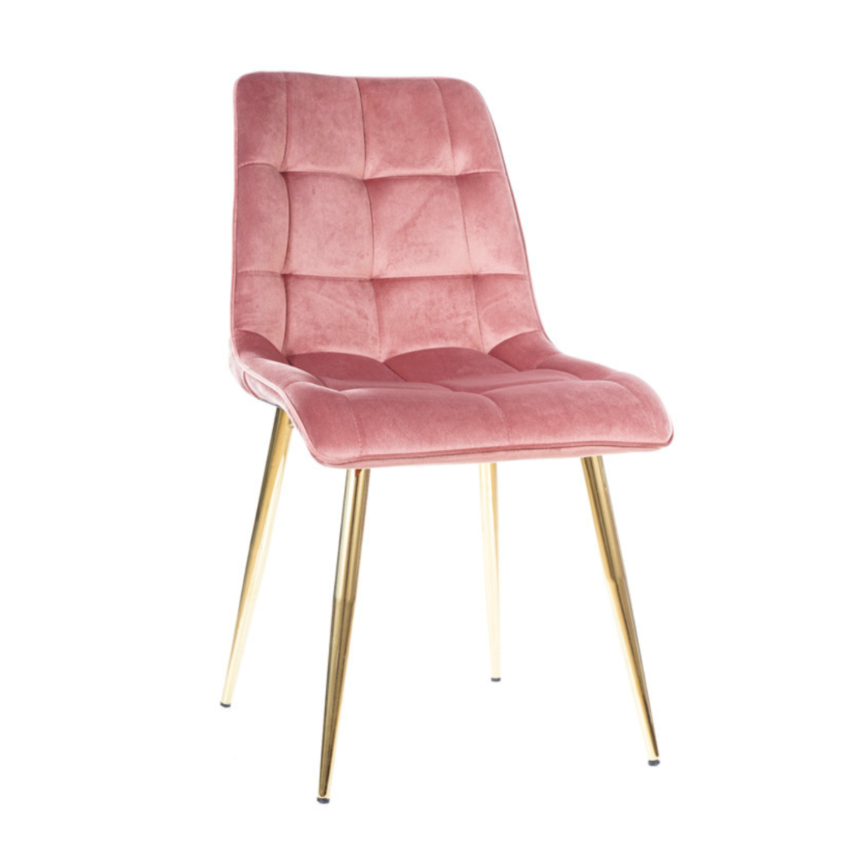 Chic Gold velvet krēsls antīki rozā