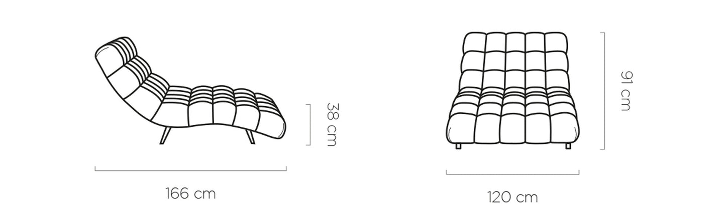 Kušete ART 166/120/83 cm