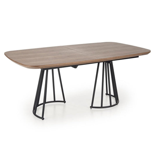 EVT izgarāmams galds, valriekksts / melns 180-200/100/76 cm