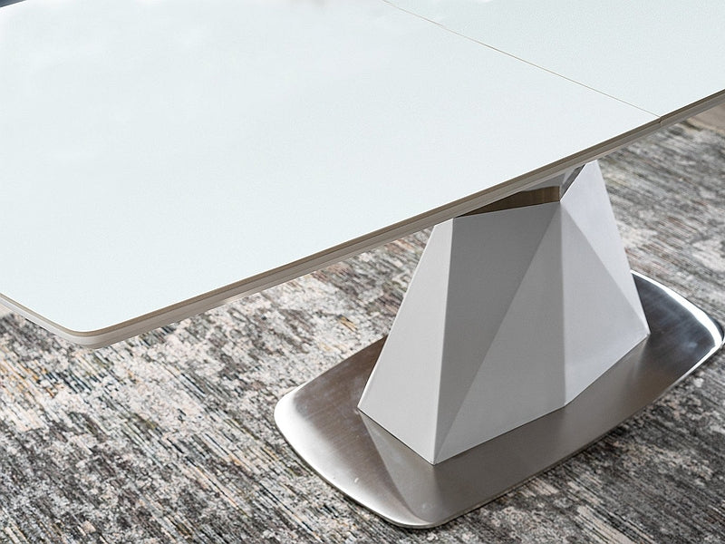 Galds CZ balts matēts, 90x160-210 cm