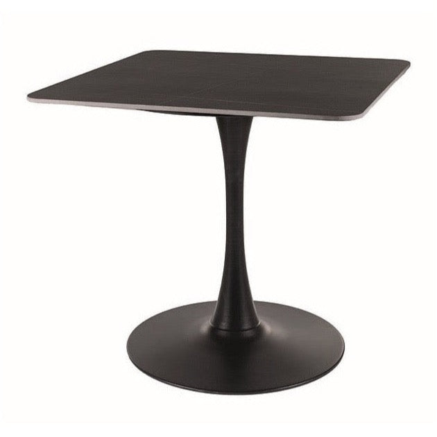 Galds ESP II melns marmors / matēts melns 80x80 cm