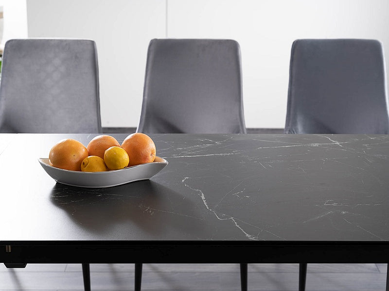 Galds Metropol black 80x120-180 cm
