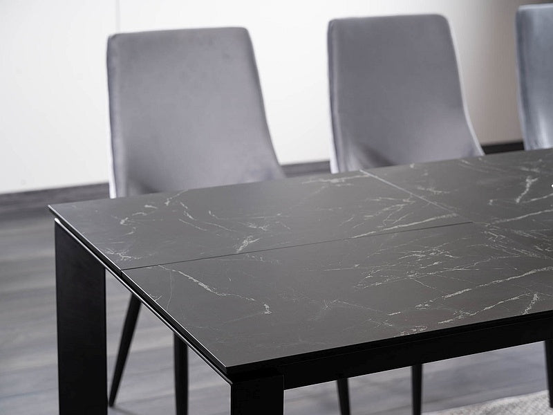 Galds Metropol black 80x120-180 cm