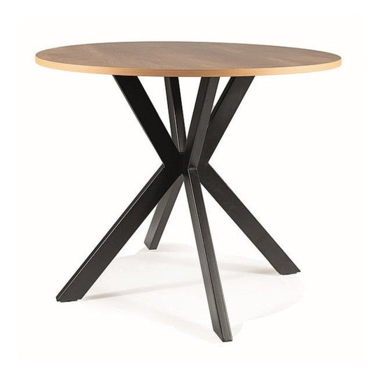 Galds TL II ozols, melns 90x90 cm