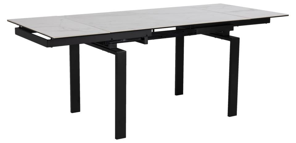 HUDDER taisnstūrveida pusdienu galds alta Akranes neapstrādāta keramika 120/200x85x76 cm