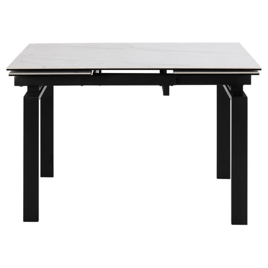 HUDDER taisnstūrveida pusdienu galds alta Akranes neapstrādāta keramika 120/200x85x76 cm