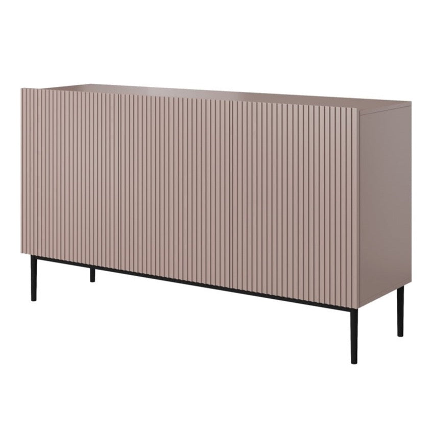 Kumode AUSTIN melnas kājas 150/85/45 antik rozā