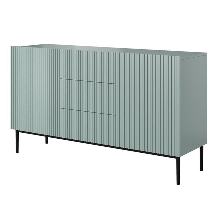 Kumode AUSTIN melnas kājas 150/85/45 debesjums zils