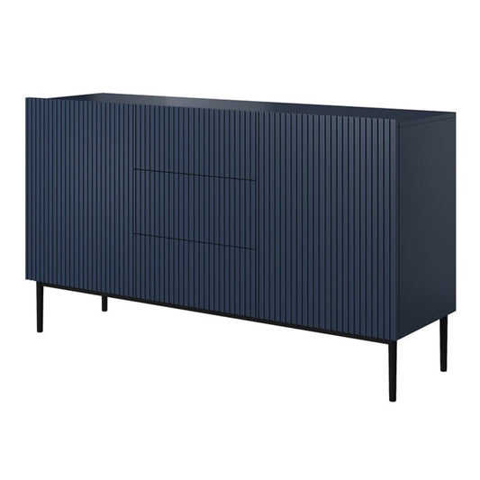 Kumode AUSTIN melnas kājas 150/85/45 zils