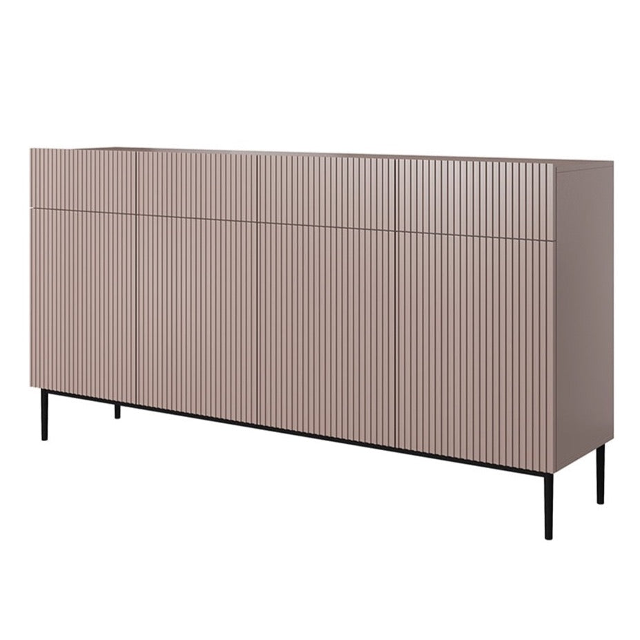Kumode AUSTIN melnas kājas 200/105/45 antik rozā