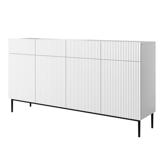 Kumode AUSTIN melnas kājas 200/105/45 balts