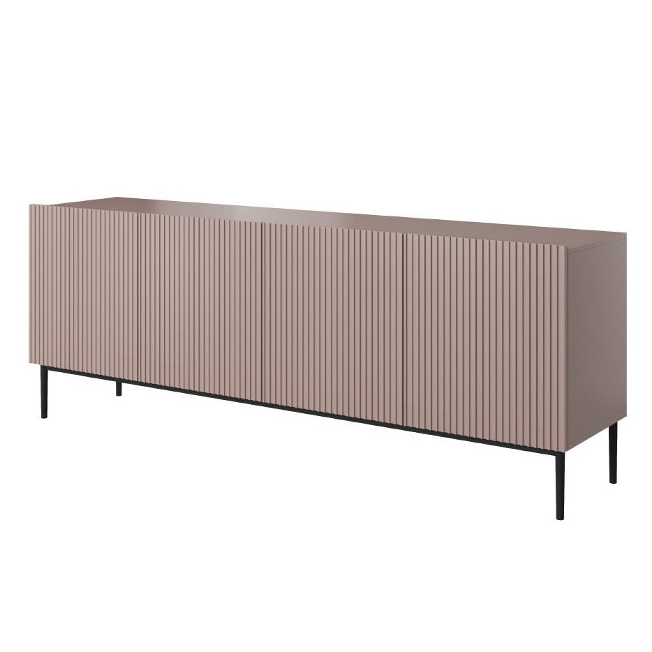 Kumode AUSTIN melnas kājas 200/85/45 antik rozā
