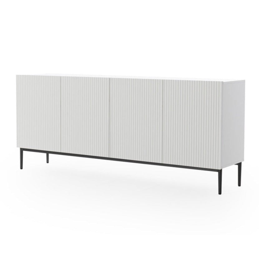 Kumode AUSTIN melnas kājas 200/85/45 balts