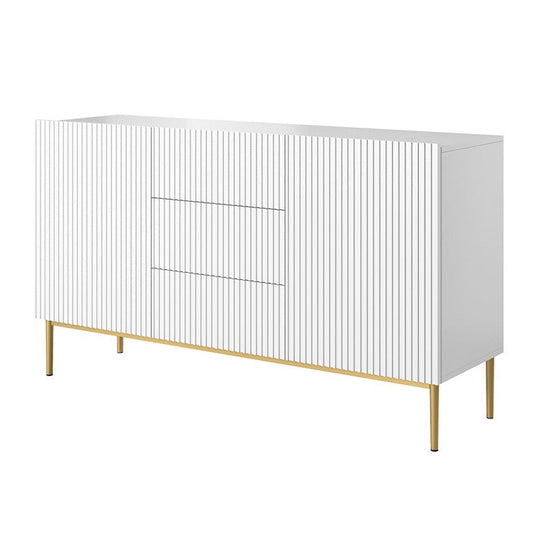 Kumode AUSTIN zelta kājas 150/85/45 balts