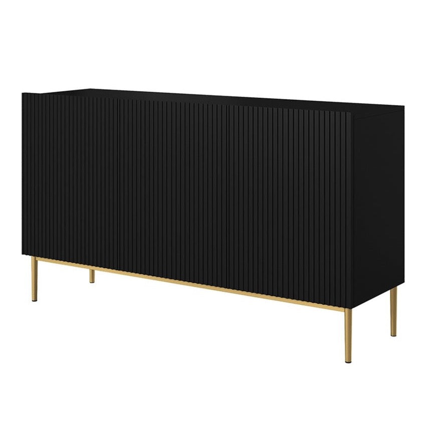 Kumode AUSTIN zelta kājas 150/85/45 melns