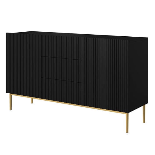 Kumode AUSTIN zelta kājas 150/85/45 melns