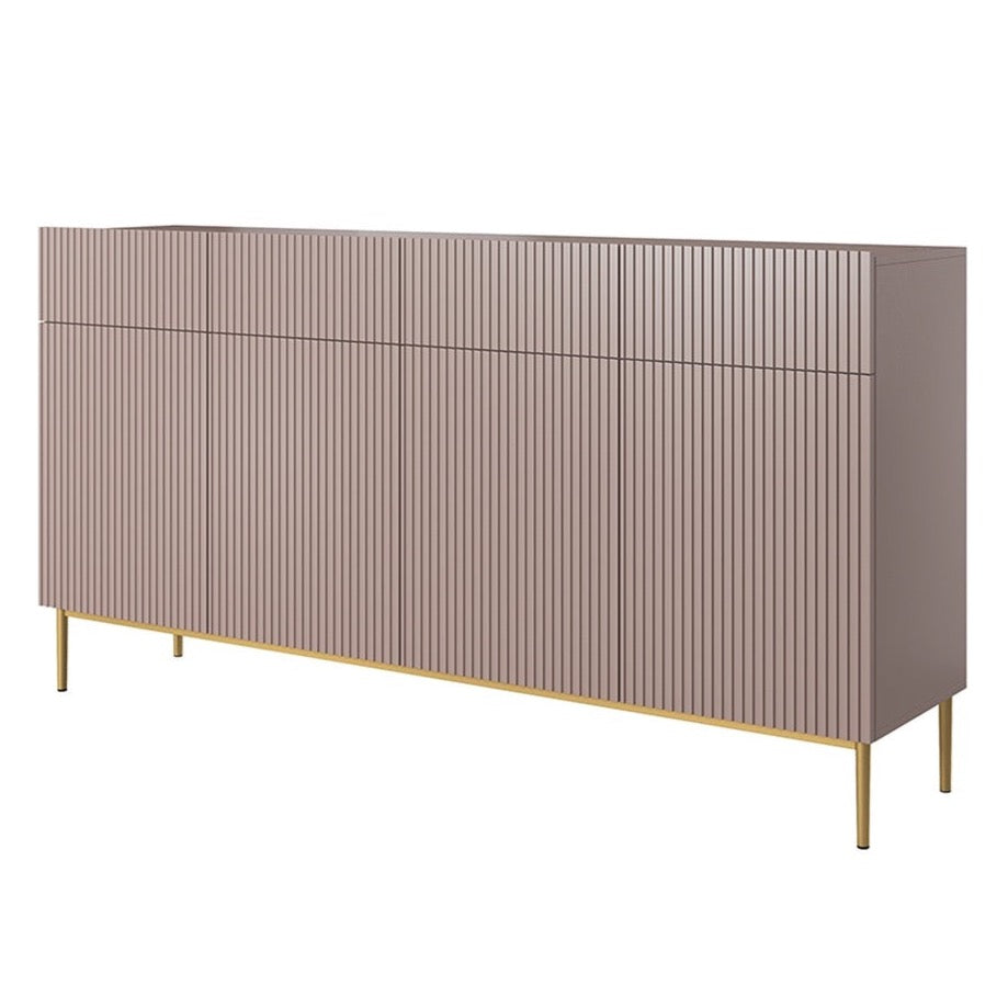 Kumode AUSTIN zelta kājas 200/105/45 antik rozā