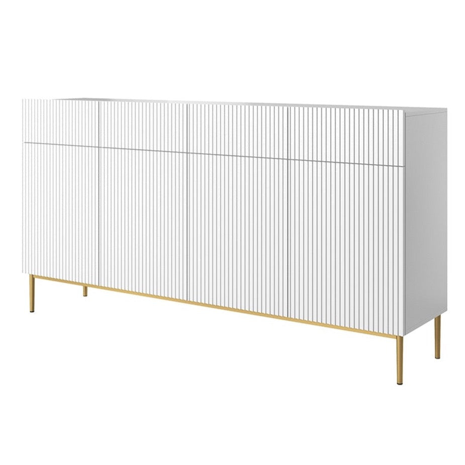 Kumode AUSTIN zelta kājas 200/105/45 balts