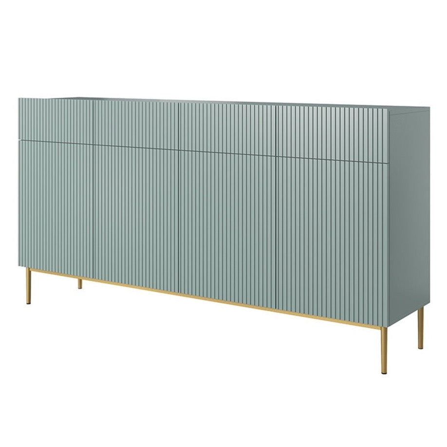 Kumode AUSTIN zelta kājas 200/105/45 debesjums zils