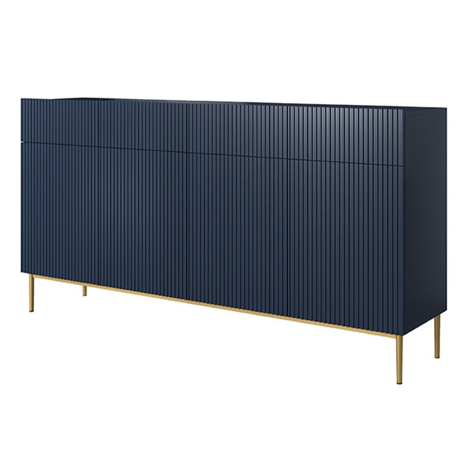 Kumode AUSTIN zelta kājas 200/105/45 zils