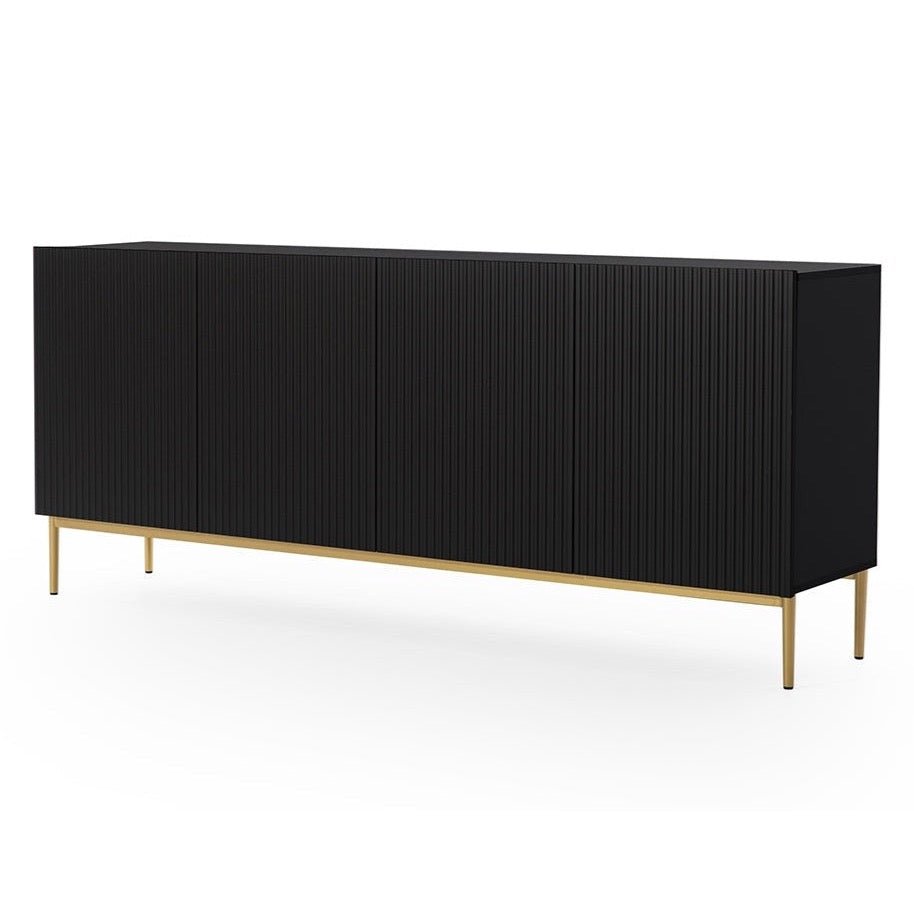 Kumode AUSTIN zelta kājas 200/85/45 melns