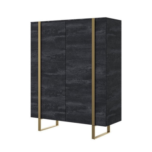 Kumode VECA 120/152/45 zelts/ ogļu