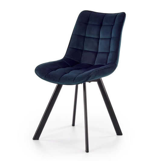 LJ krēsla kājas - melnas, sēdeklis - navy zils 46/61/84/48 cm