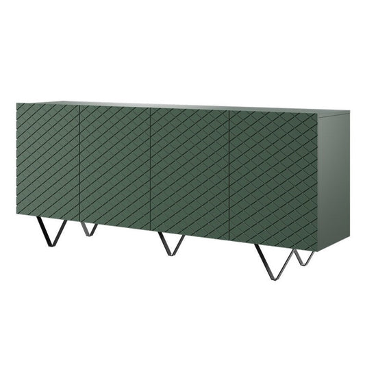 LUKKA kumodes 190/83 /42 cm olive/melns