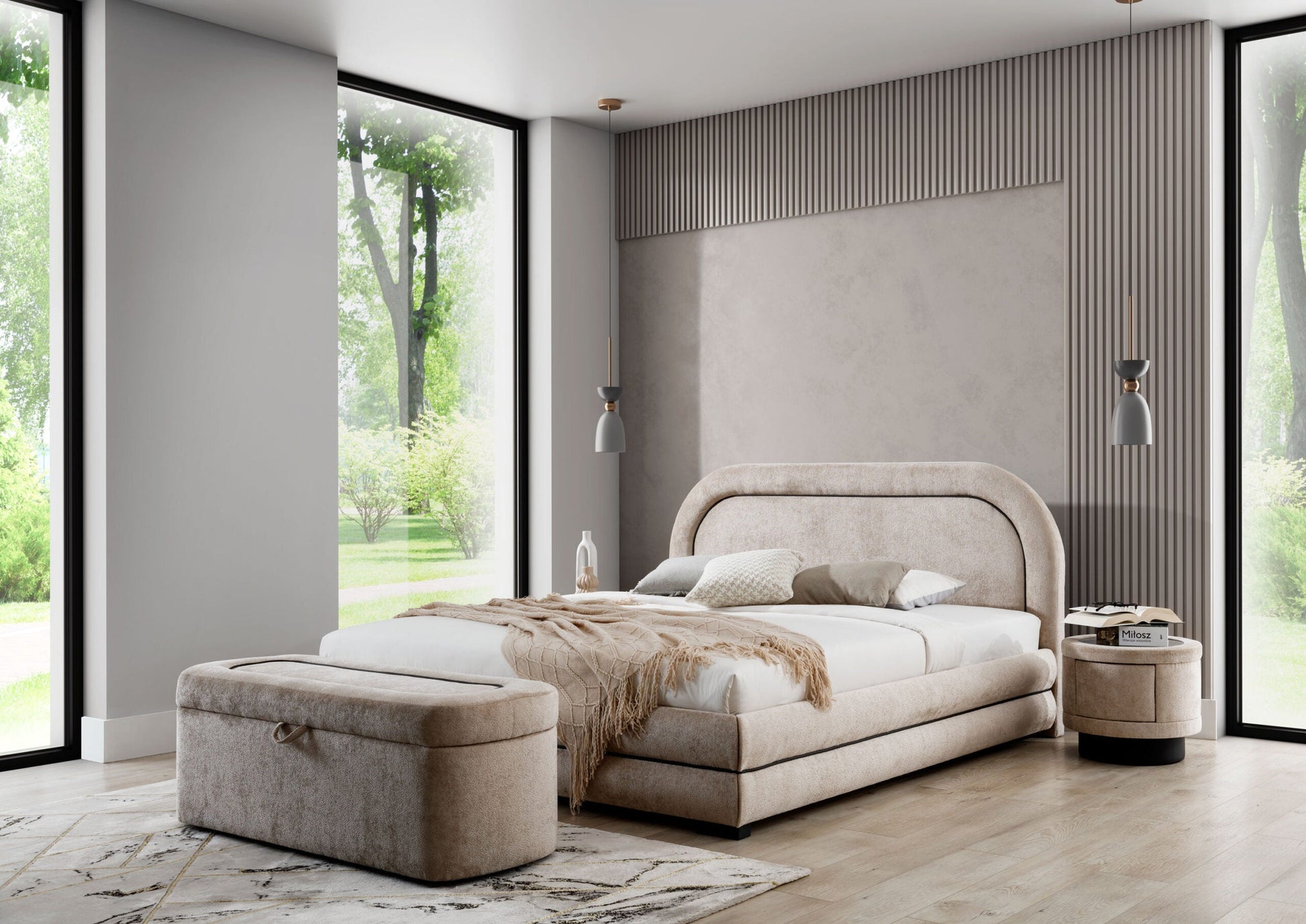 Gulta NEL 2 bez konteinera 140/160/180 x 200cm krēms - N1 Home