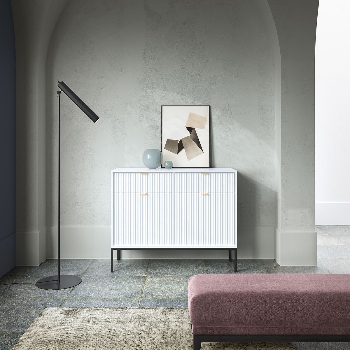 NV kumode balta 104x83x39