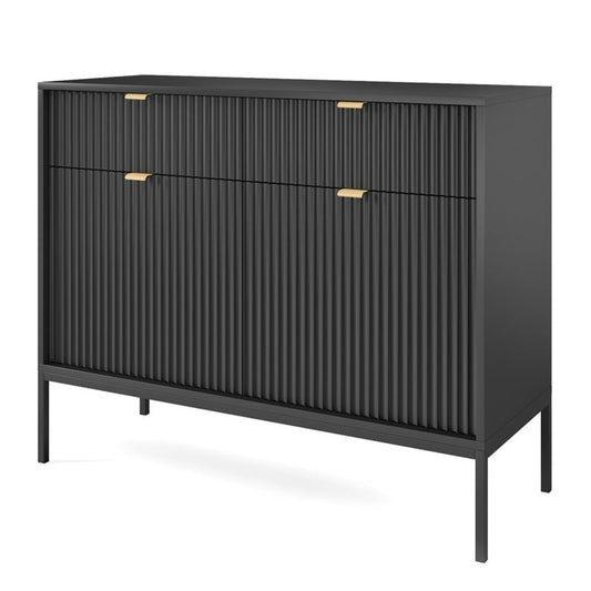 NV kumode melna 104x39x89 cm