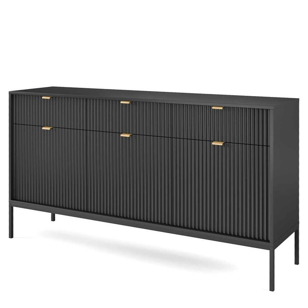 NV kumode melna 154x39x83 cm