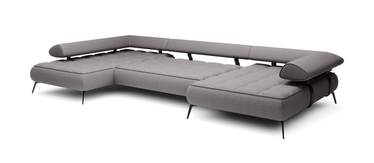 Dīvāns SFERA XL 385/193/224 cm pelēks