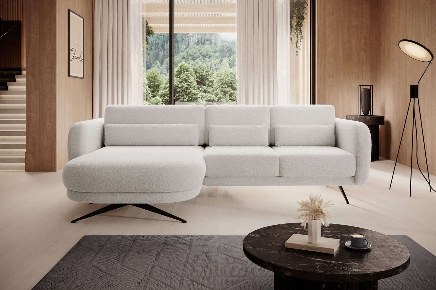 Dīvānu ALLURE 260/177/111 balts