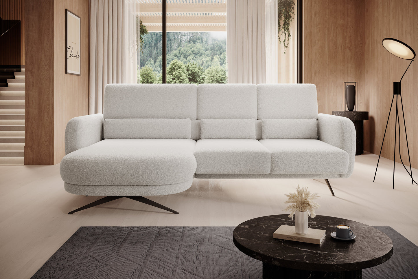 Dīvānu ALLURE 260/177/111 balts
