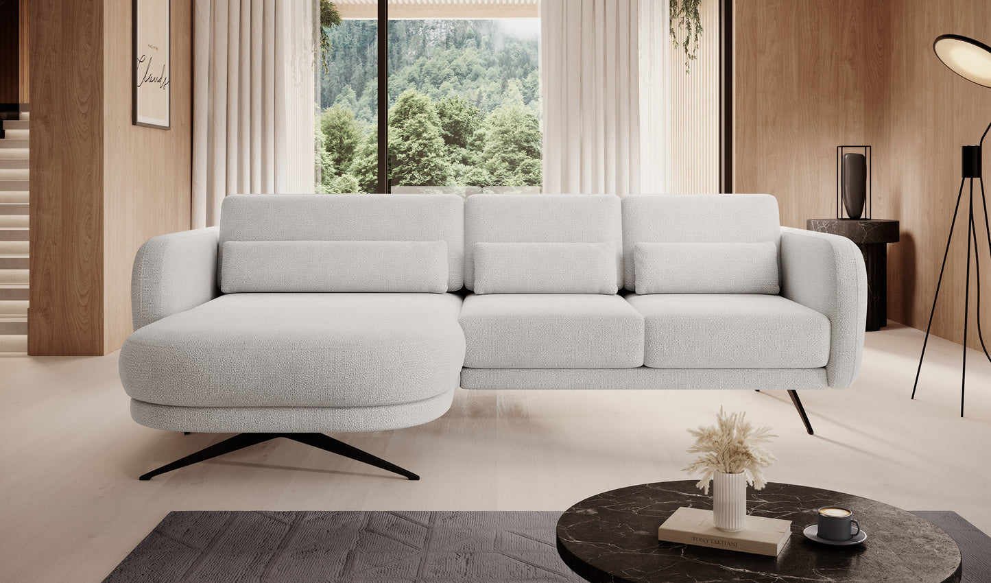 Dīvānu ALLURE 260/177/111 balts