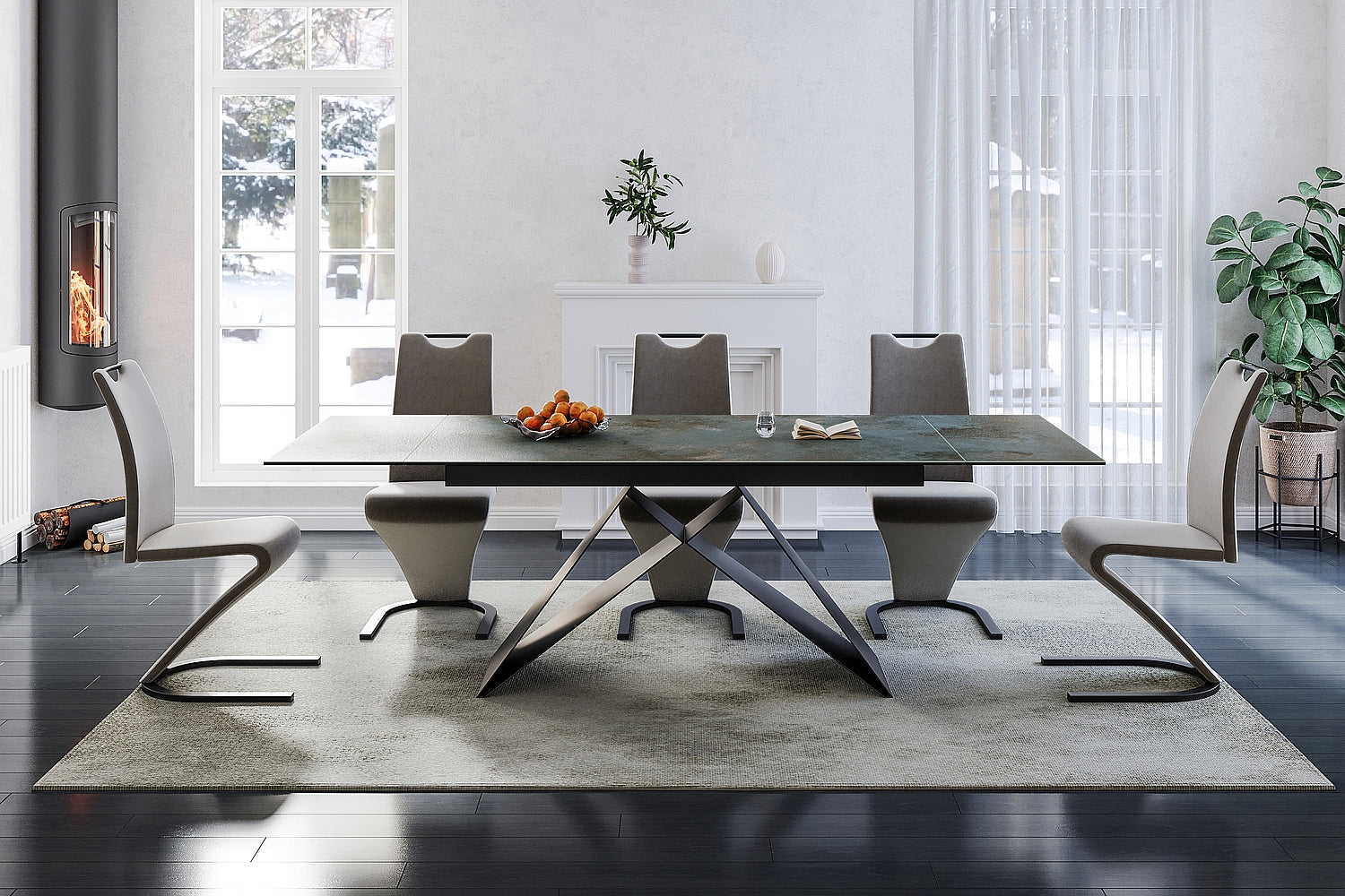 Westin keramikas galds, Ossido Verde 90x160-240 cm
