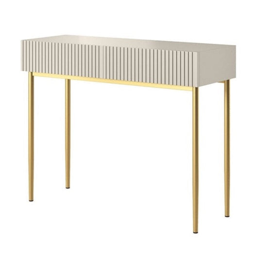 AUSTIN rakstāmgalds/konsole 100/82/41 krēms/zelta kājas - N1 Home
