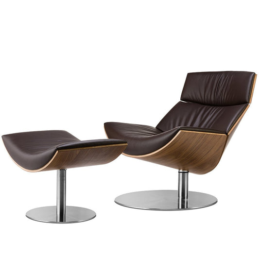 Krēsls Dot Design Bolzano ar kāju balstu dabīga āda 80x92x59 cm - N1 Home