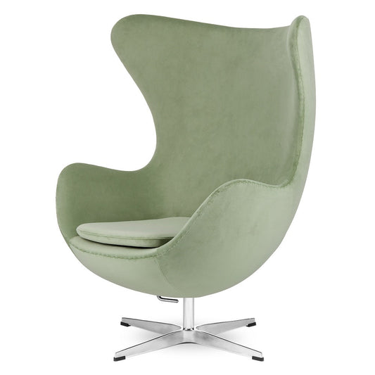 Krēsls Dot Design Treviso Jajo samta 85/113/76 cm pistācijas/hroms - N1 Home