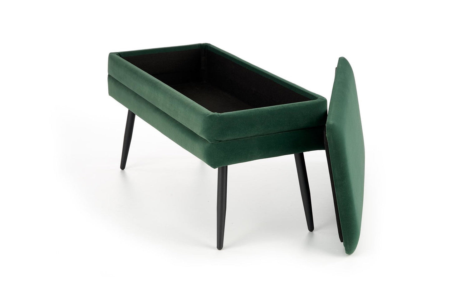 Velūra sols EV 78/42/37 cm tumši zaļs / melns - N1 Home