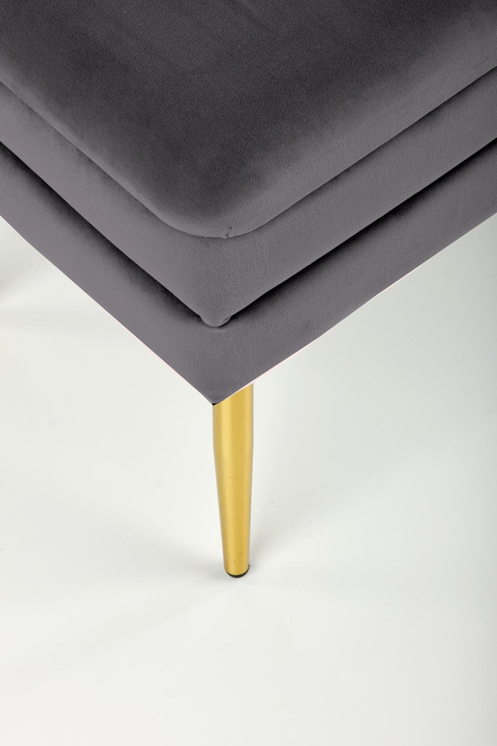 Velūra sols EV 78/42/37 cm pelēks / zelts - N1 Home
