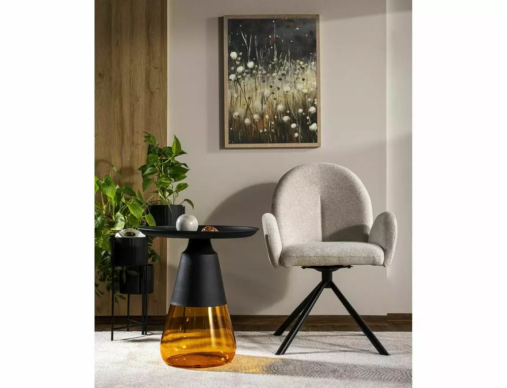 Kafijas galdiņš AFRA 52/50/50 cm zelts/violets - N1 Home