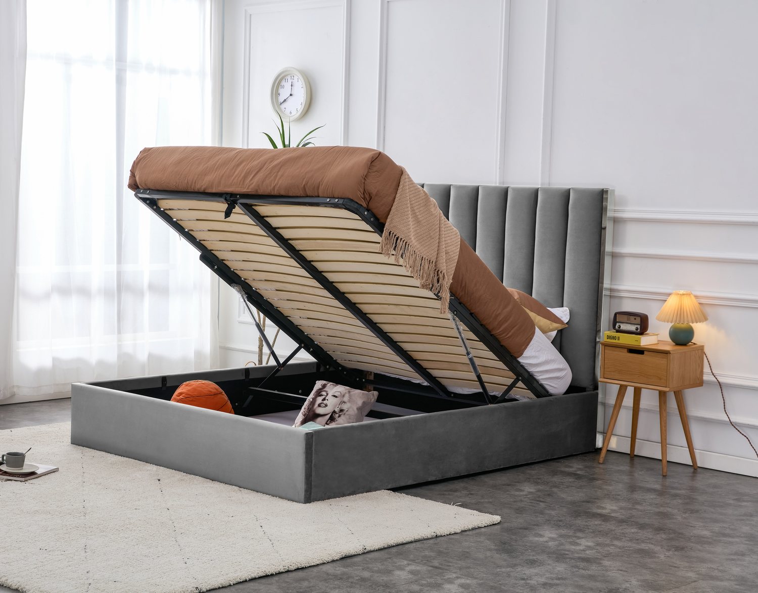 PL gulta 160|200, pelēka / sudraba g 214|p 171 - N1 Home