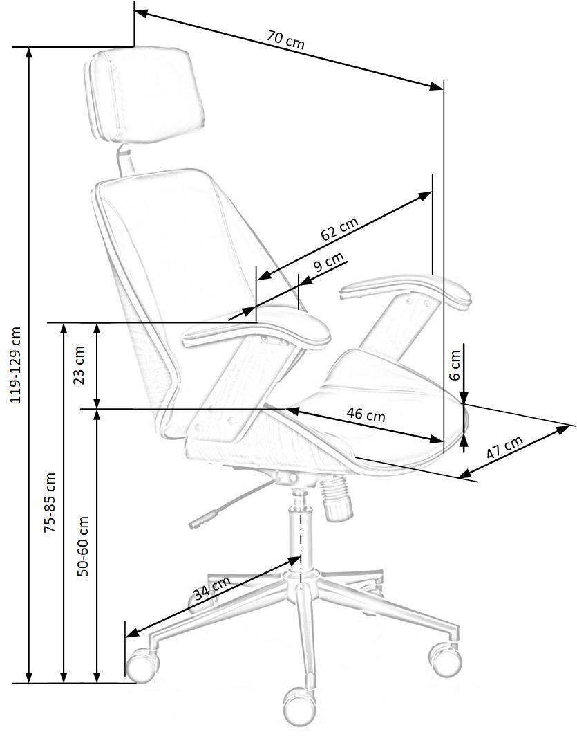 LG grozāmais krēsls 62/70/119-129/50-60 cm krēms - N1 Home